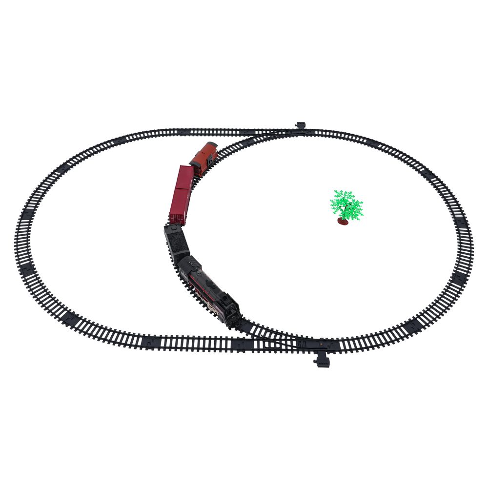 Retro traukinys su šviesų, garso ir dūmų funkcija 138cm