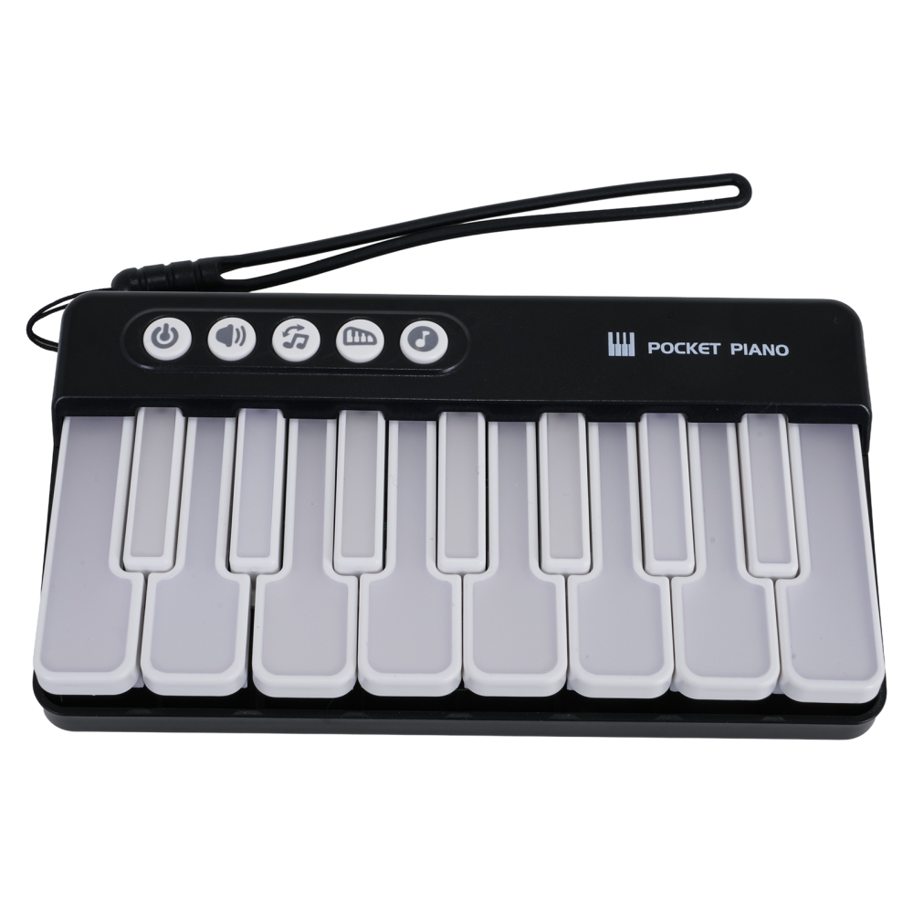 Nešiojamas pianinas, juodas-Žaislai, Muzikiniai-e-vaikas