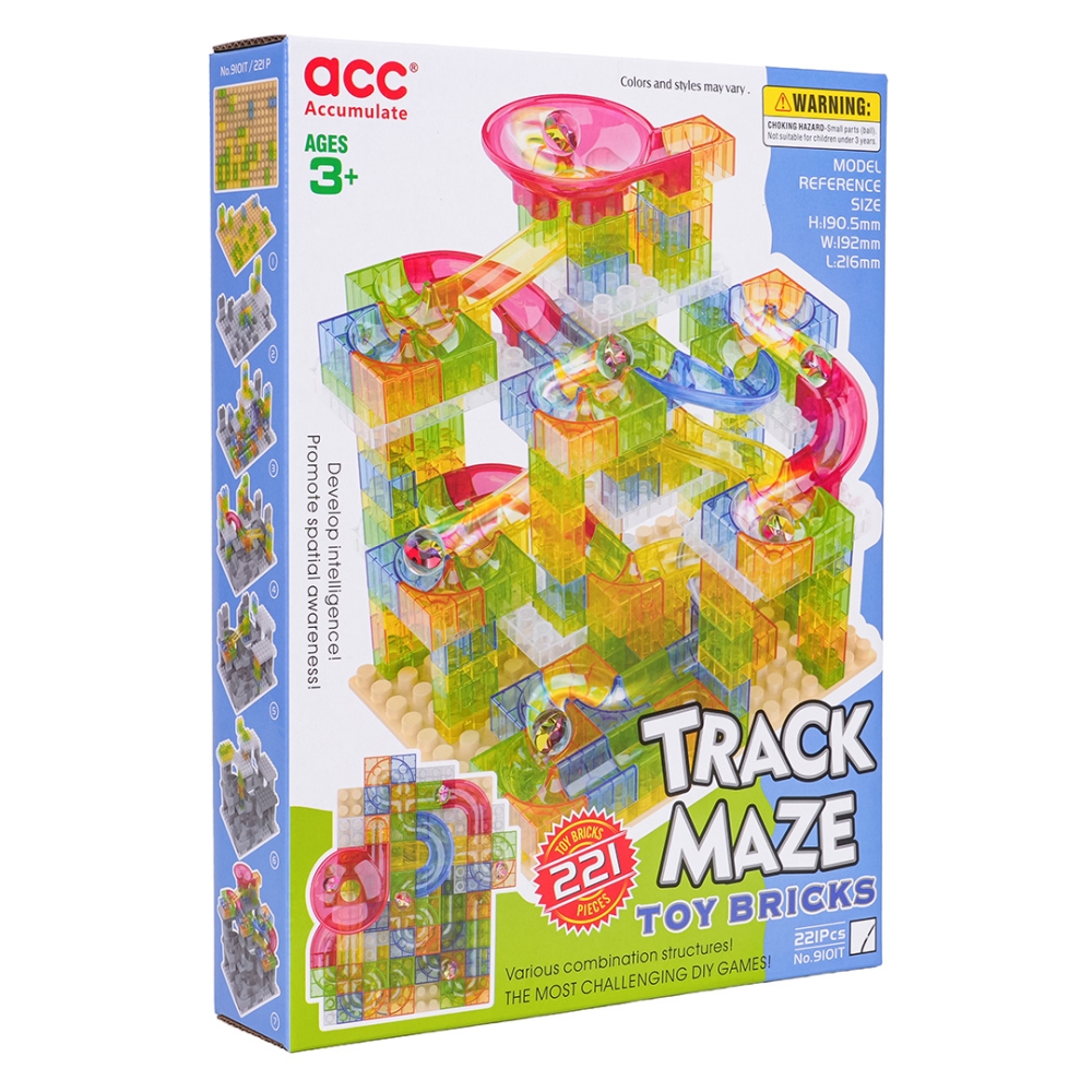 Konstruktorius MEGA Ball Track rinkinys 221 el.-Žaislai, Konstruktoriai, Įvairūs konstruktoriai-e-vaikas
