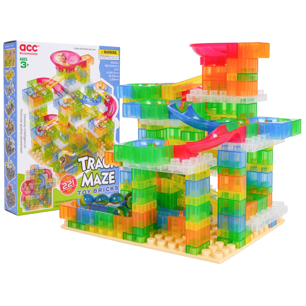 Konstruktorius MEGA Ball Track rinkinys 221 el.-Žaislai, Konstruktoriai, Įvairūs konstruktoriai-e-vaikas
