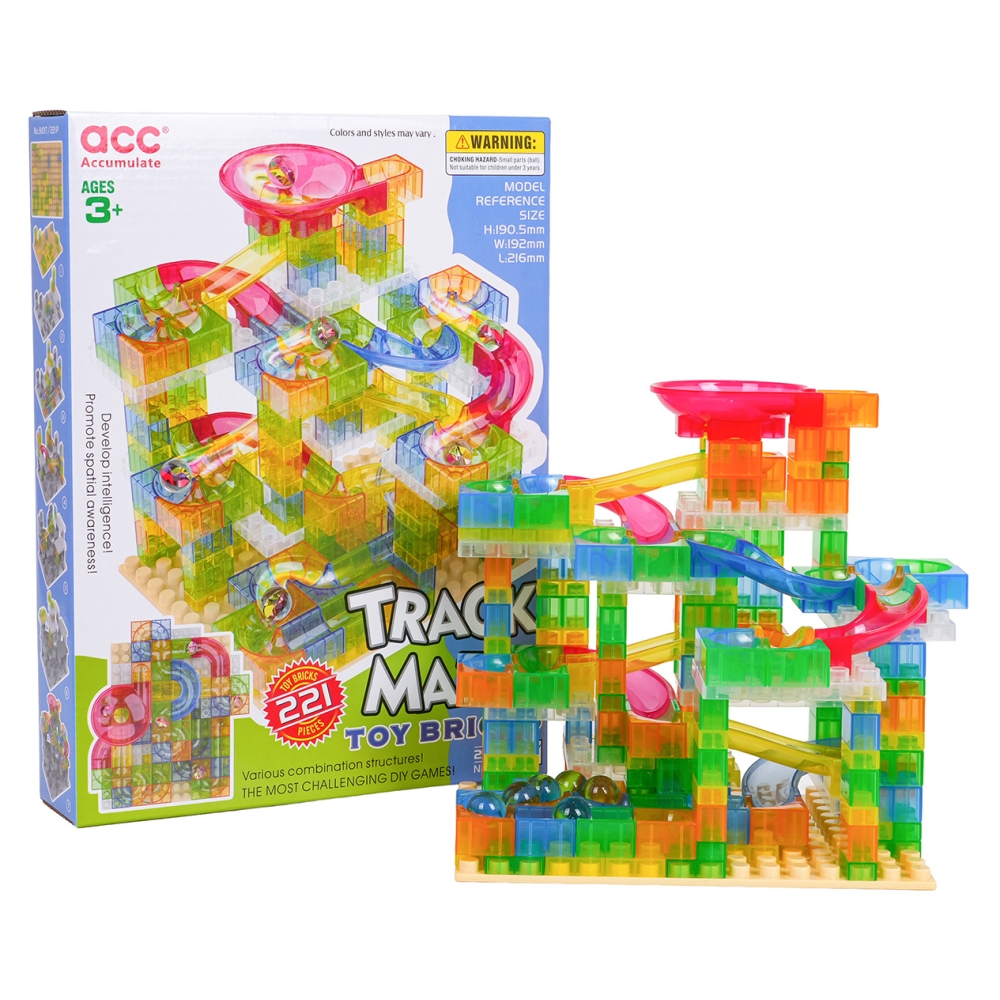 Konstruktorius MEGA Ball Track rinkinys 221 el.-Žaislai, Konstruktoriai, Įvairūs konstruktoriai-e-vaikas