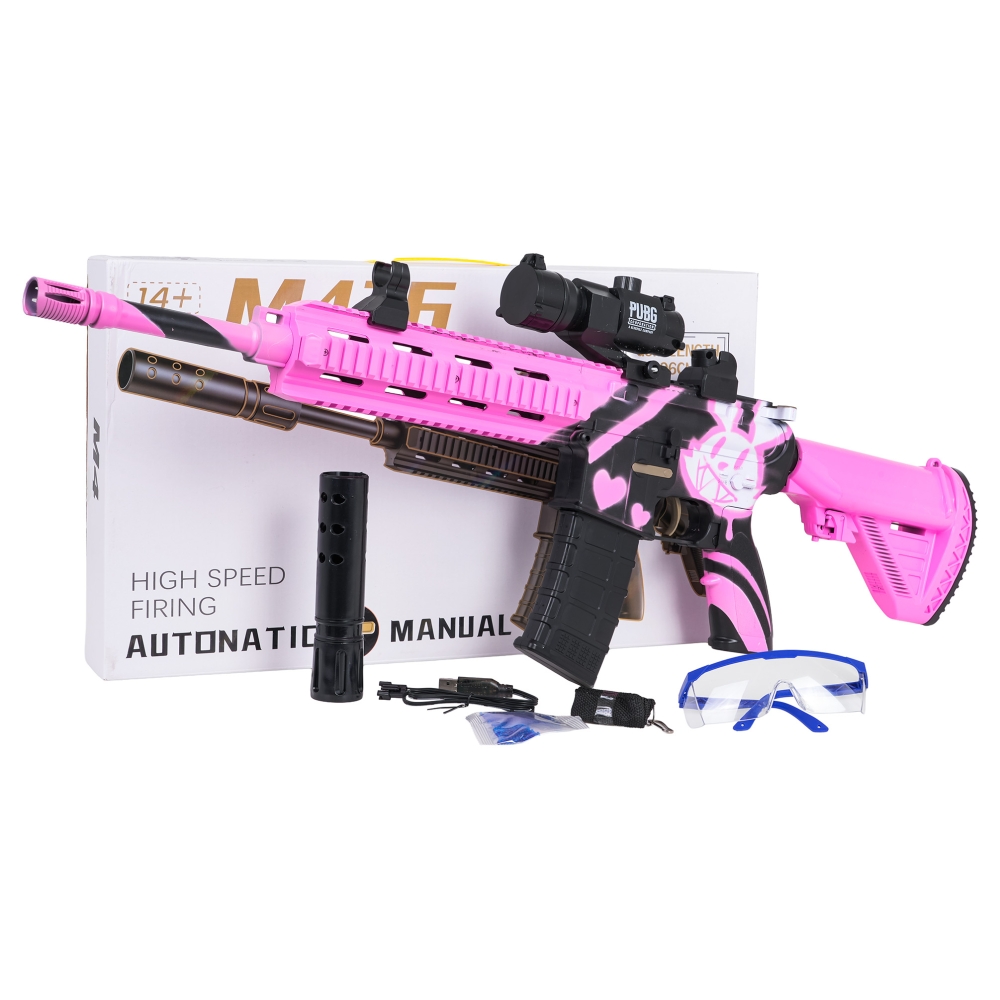 Karabin M416 Różowy na Kulki Wodne + Akcesoria