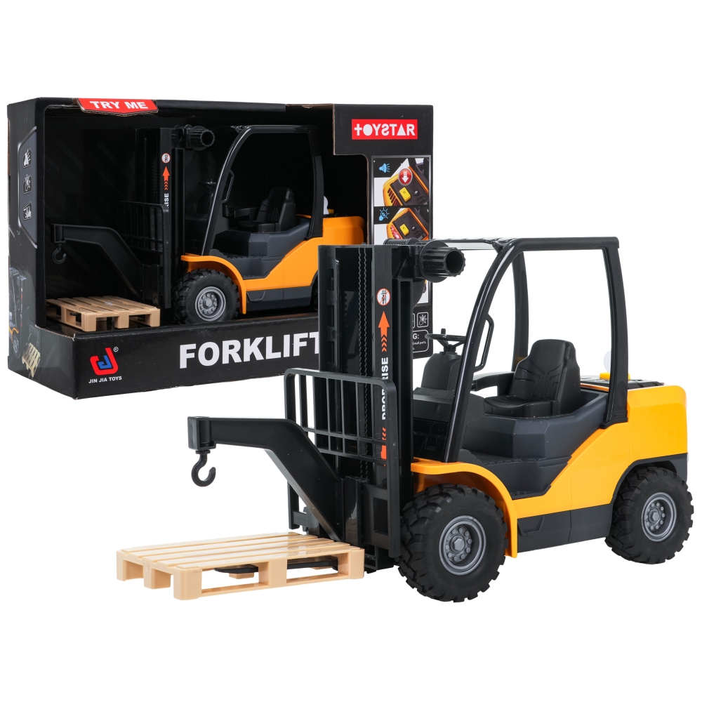 Šakinis krautuvas 1:14 su šviesomis ir garso funkcija-Žaislai, Auto ir transporto žaislai, Traktoriai-e-vaikas