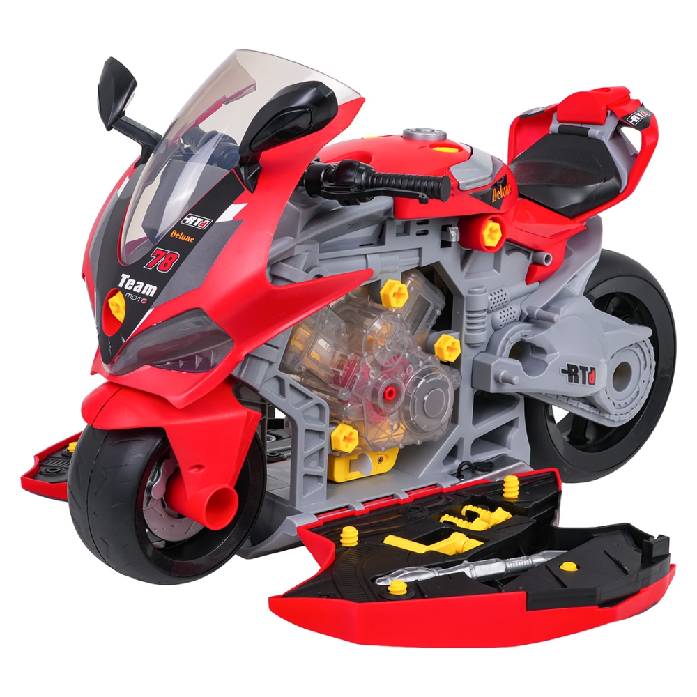 Mažojo mechaniko rinkinys Motociklų dirbtuvės-Žaislai, Profesijos, buities žaislai, Meistro žaislai-e-vaikas