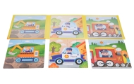 Magnetyczne Puzzle Pojazdy + Książeczka