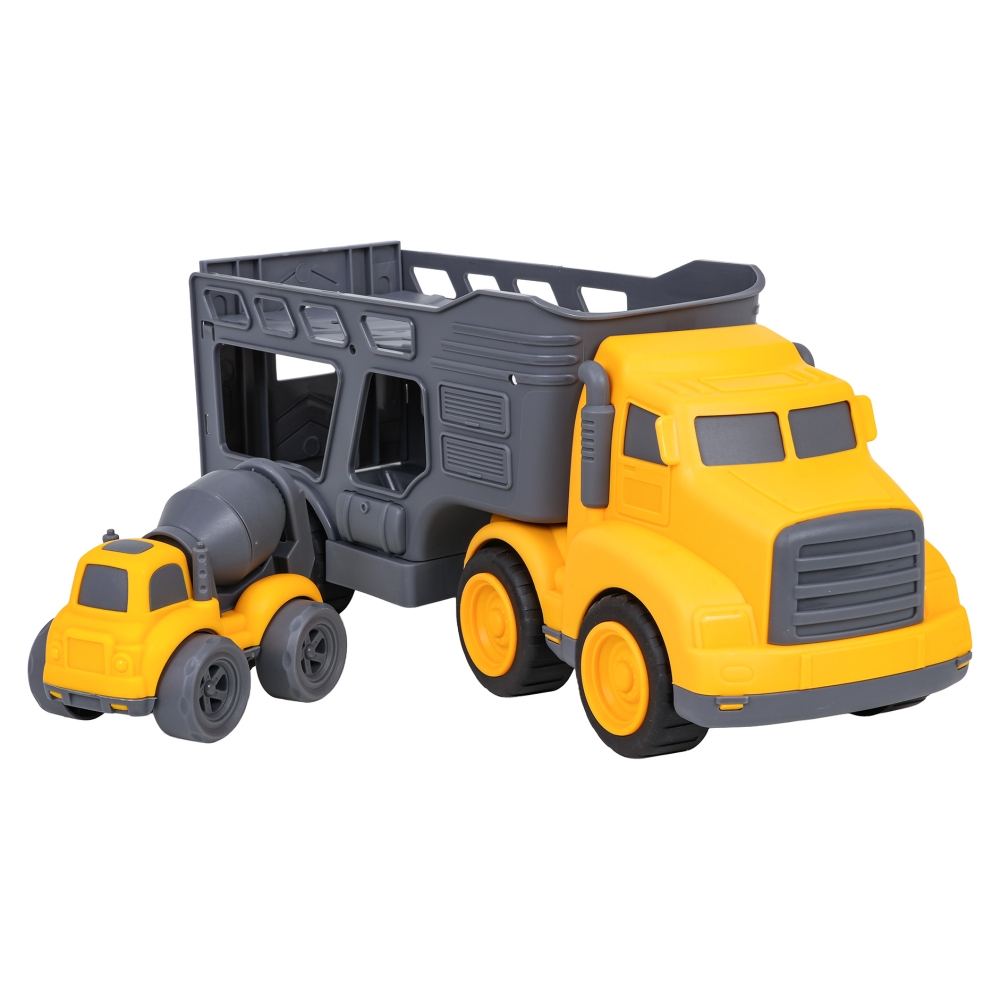 Sunkvežimis + statybinių transporto priemonių rinkinys-Žaislai, Auto ir transporto žaislai, Mašinos-e-vaikas