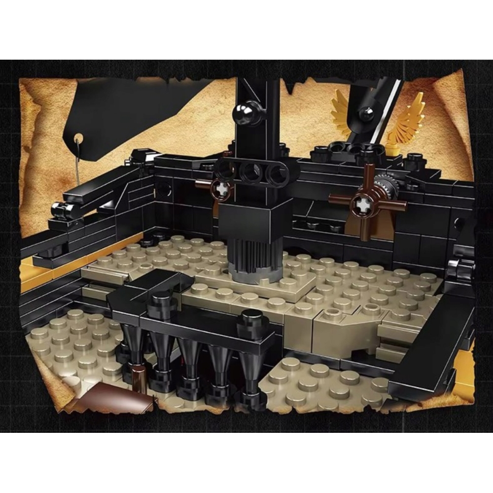 Konstruktorius Piratų laivas Juodas 3180 el.-Žaislai, Konstruktoriai, Lego, statybiniai blokai-e-vaikas