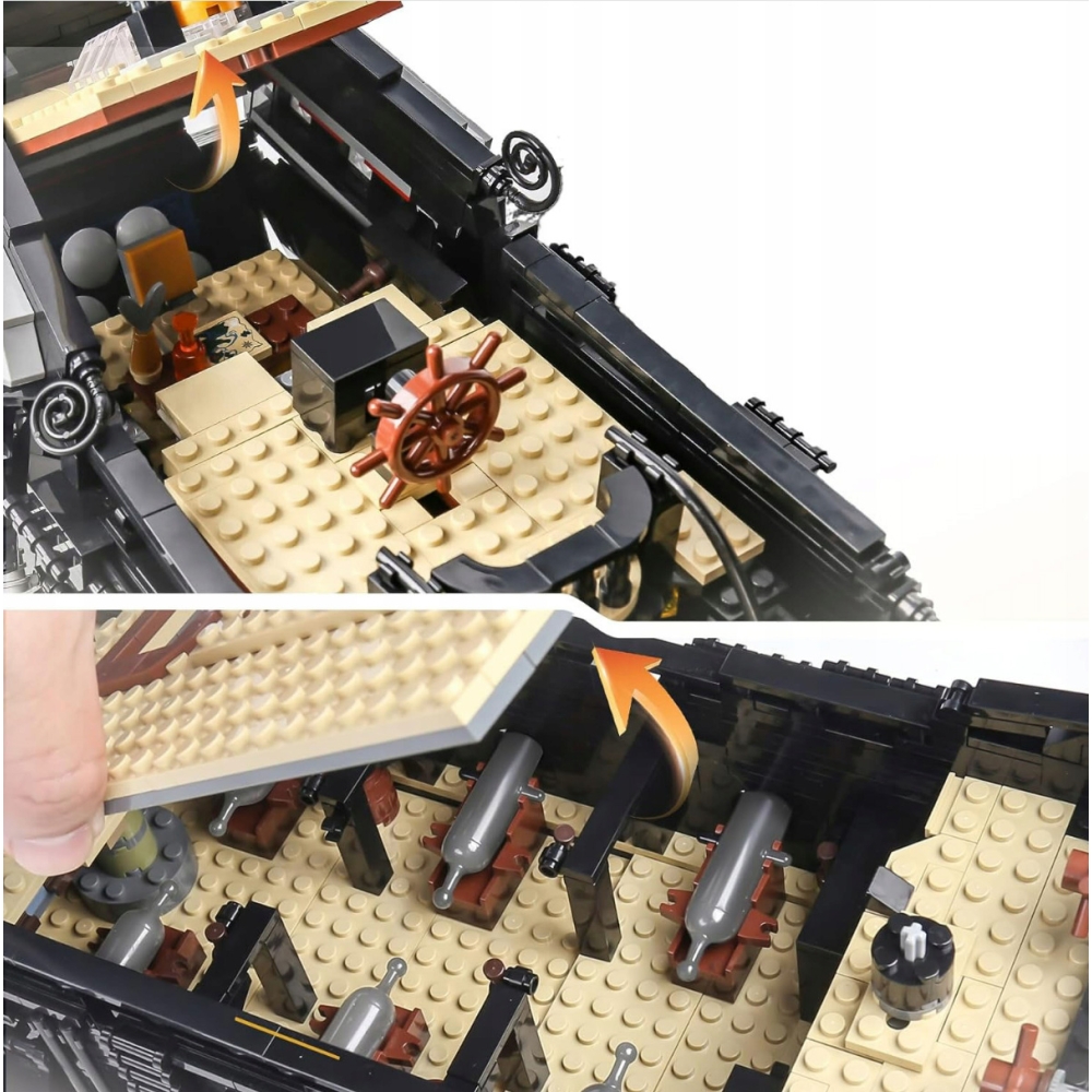 Konstruktorius Piratų laivas Juodas 3180 el.-Žaislai, Konstruktoriai, Lego, statybiniai blokai-e-vaikas