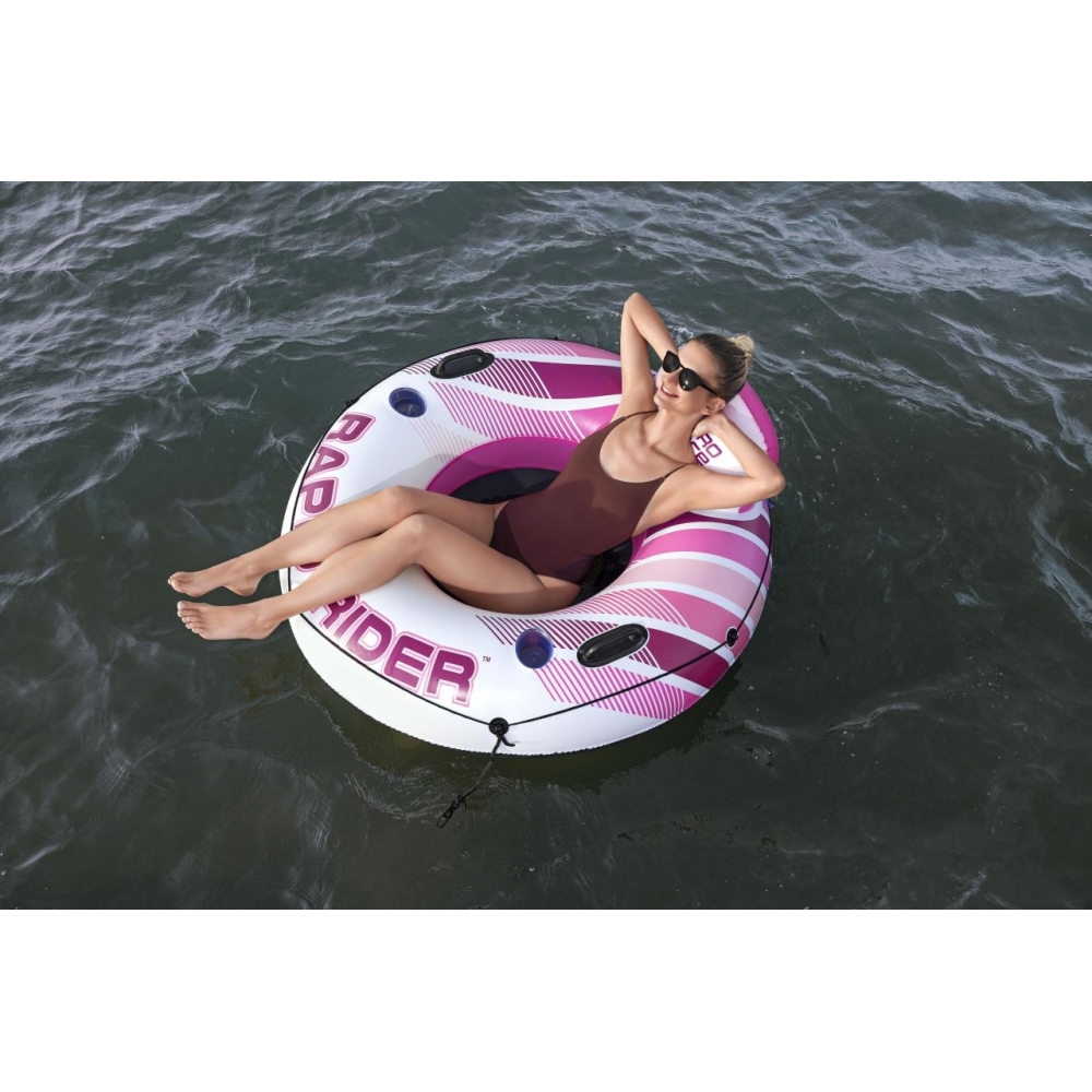 Plaukimo ratas Bestway RAPID RIDER, rožinis, 135 cm-Žaislai, Lauko žaislai, Pripučiami ratai, žaislai, čiužiniai-e-vaikas