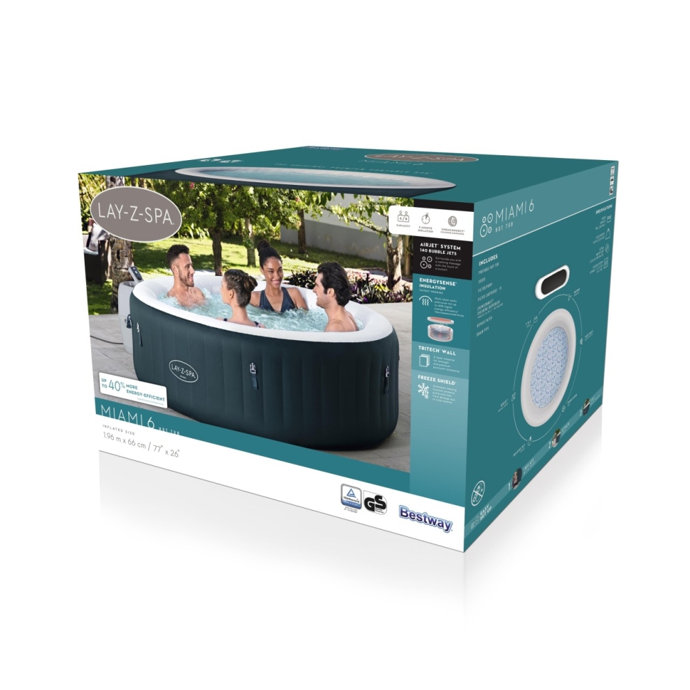 Sūkurinė vonia Lay-Z-Spa MIAMI AirJet 6 Jacuzzi BESTWAY