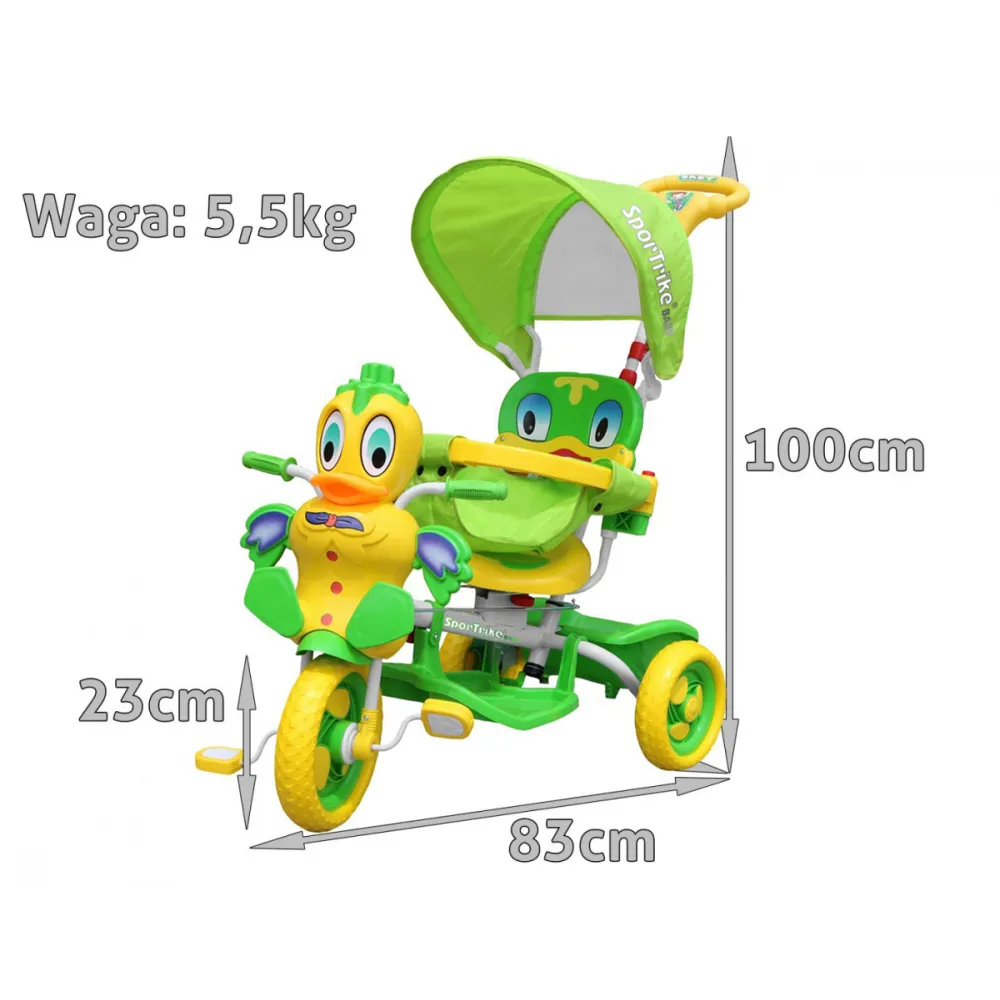 Vaikiškas triratis Duck Bike žalias-Judėjimui, Triratukai vaikams-e-vaikas
