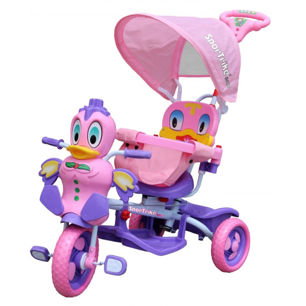 Vaikiškas triratis Duck Bike violetinės spalvos-Judėjimui, Triratukai vaikams-e-vaikas