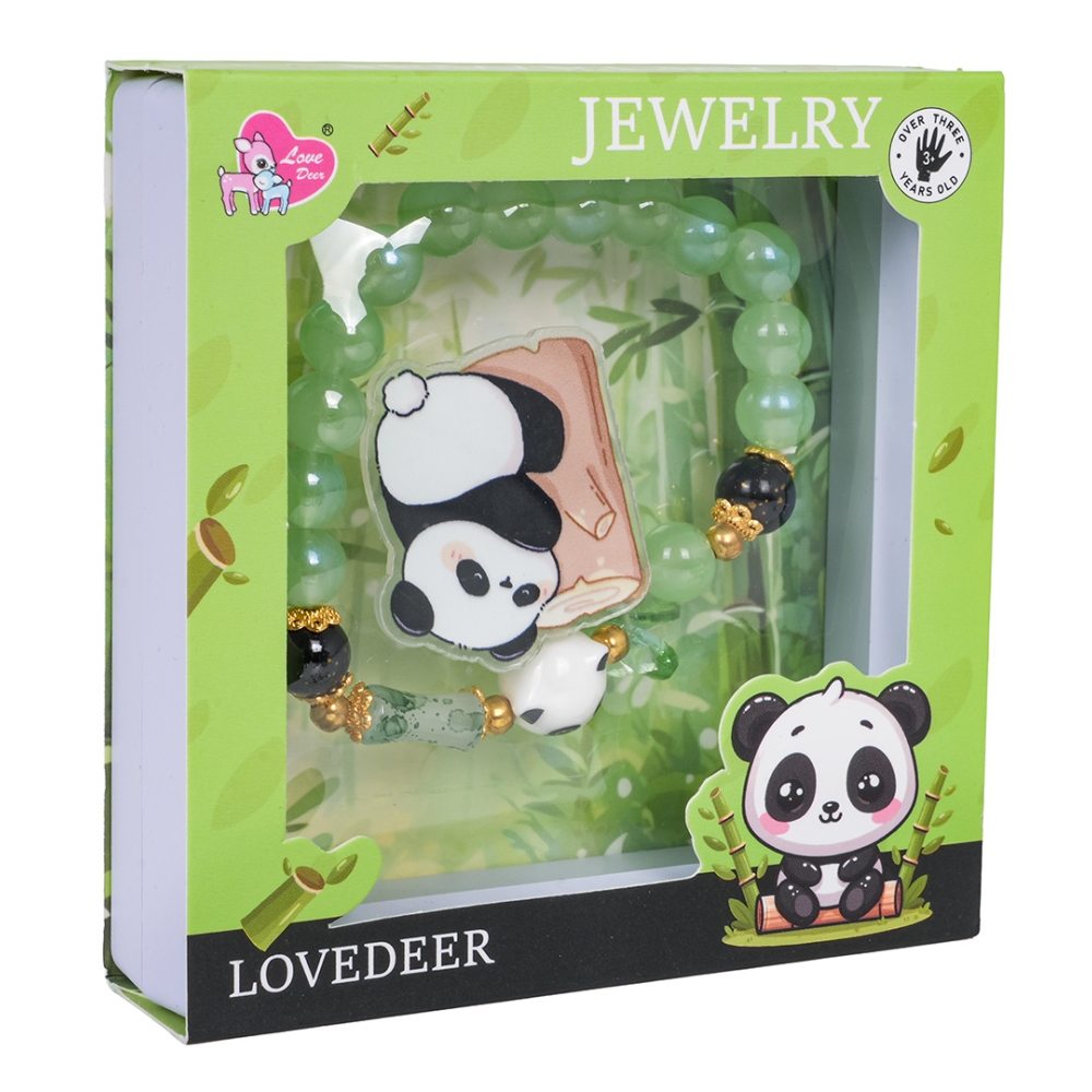 Apyrankė Panda, žalia-Drabužiai ir aksesuarai, Žaislai, Aksesuarai, Kosmetika, aksesuarai, Kiti aksesuarai-e-vaikas