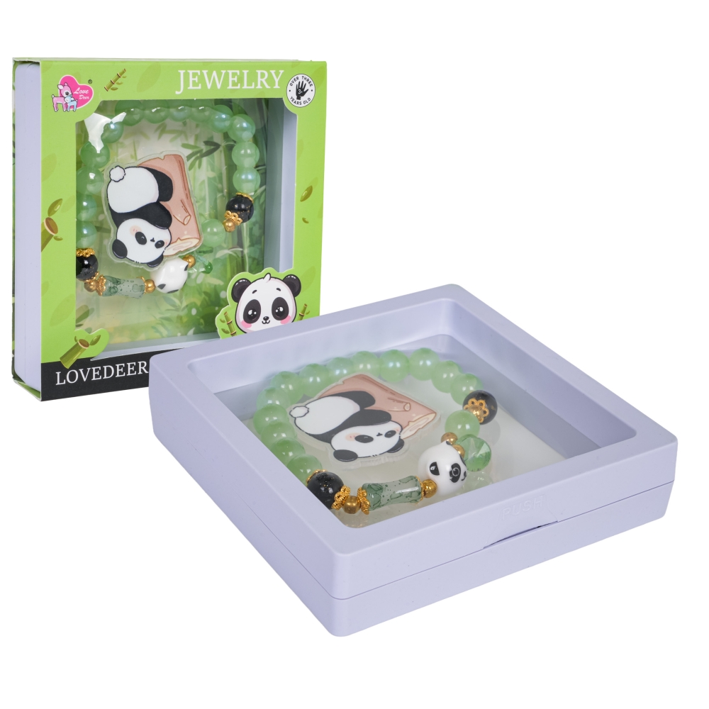 Apyrankė Panda, žalia-Drabužiai ir aksesuarai, Žaislai, Aksesuarai, Kosmetika, aksesuarai, Kiti aksesuarai-e-vaikas