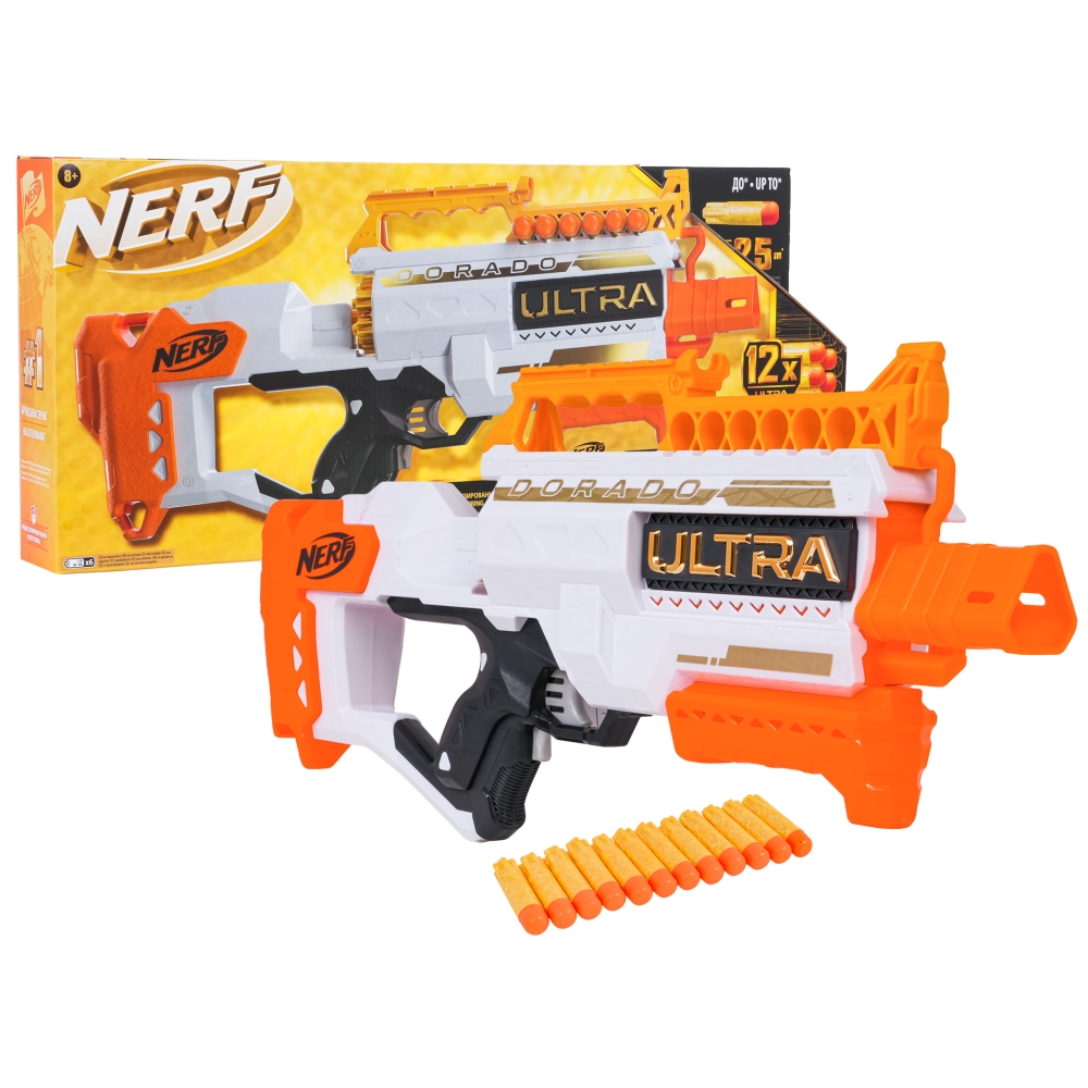 NERF Ultra DORADO paleidimo įrenginys + strėlės-Žaislai, Žaisliniai ginklai ir šoviniai, Žaisliniai ginklai-e-vaikas