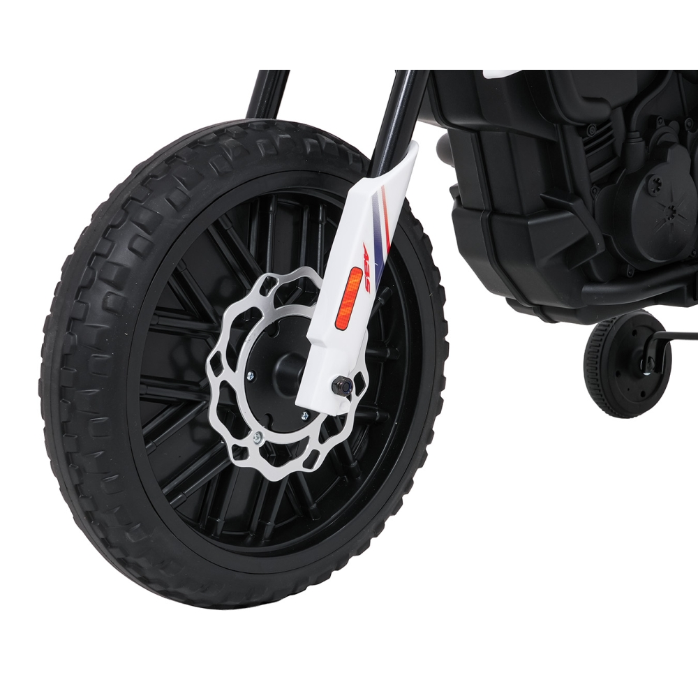 Elektrinis motociklas Aprilia RX, White-Elektromobiliai vaikams, Motociklai-e-vaikas