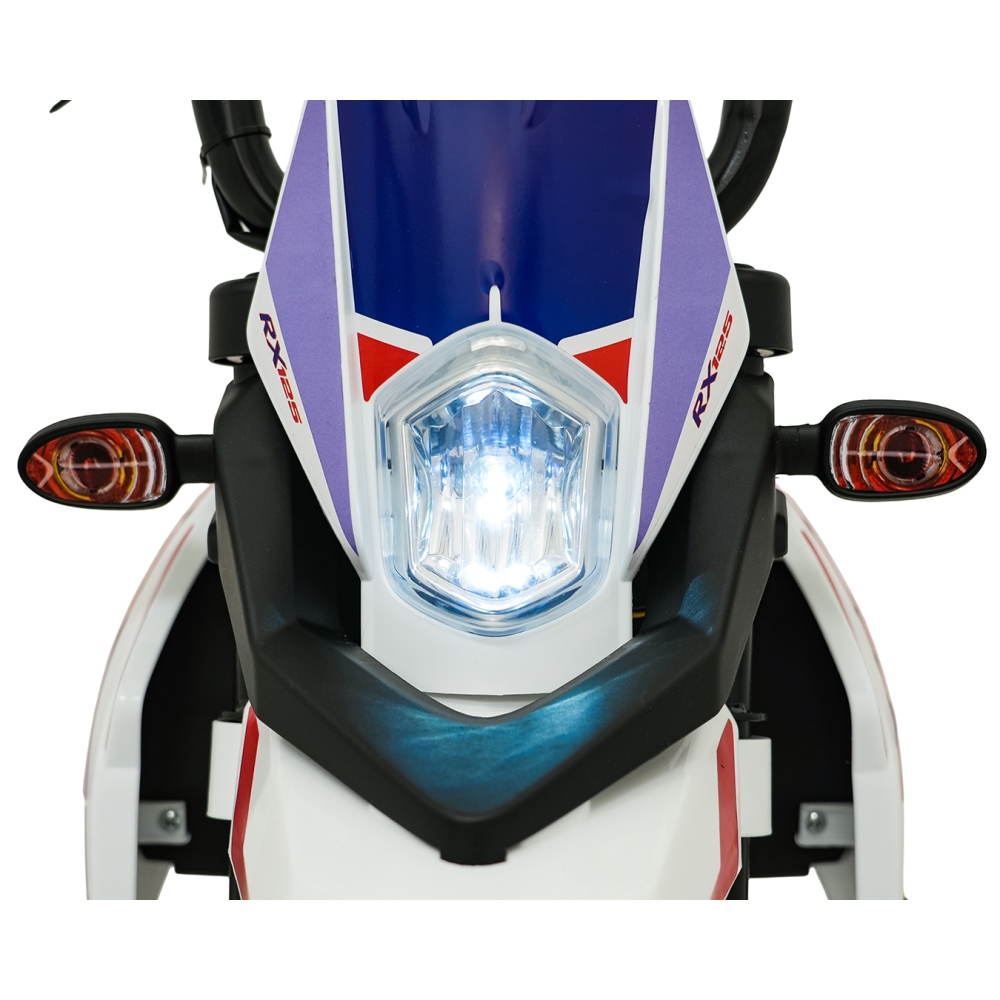 Elektrinis motociklas Aprilia RX, White-Elektromobiliai vaikams, Motociklai-e-vaikas