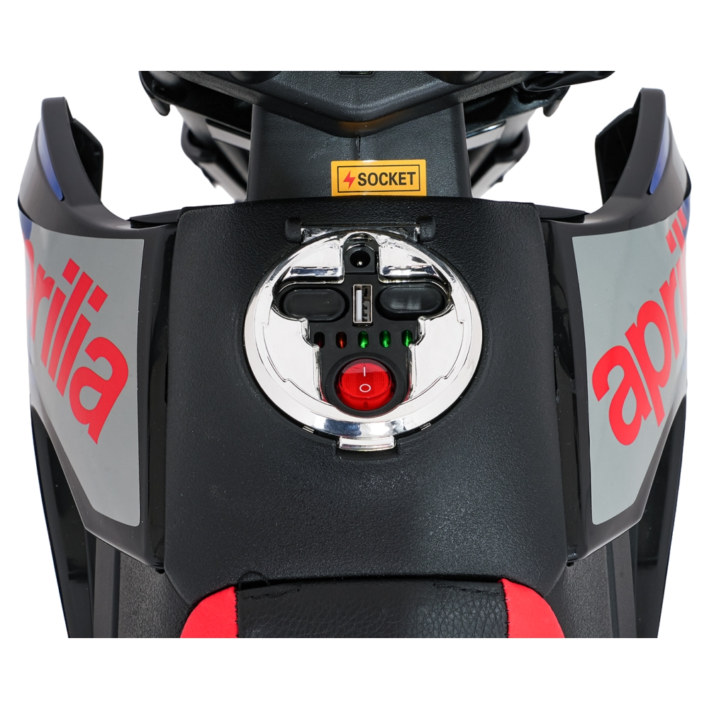 Elektrinis motociklas Aprilia RX, Blue-Elektromobiliai vaikams, Motociklai-e-vaikas