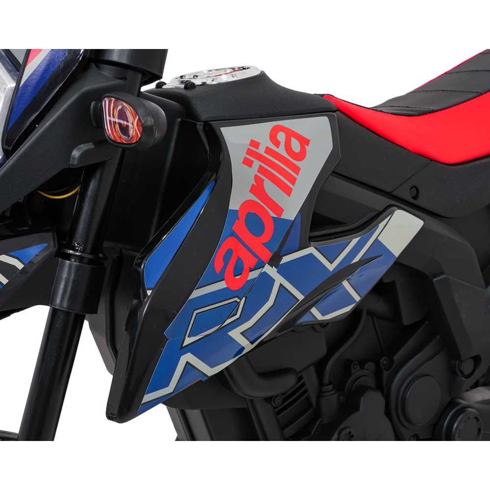 Elektrinis motociklas Aprilia RX, Blue-Elektromobiliai vaikams, Motociklai-e-vaikas