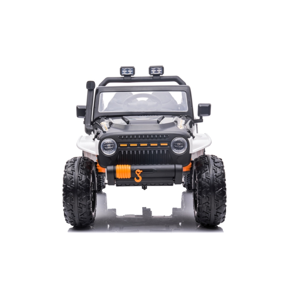 Elektromobilis Jeep Monster, White-Elektromobiliai vaikams, Visureigiai-e-vaikas