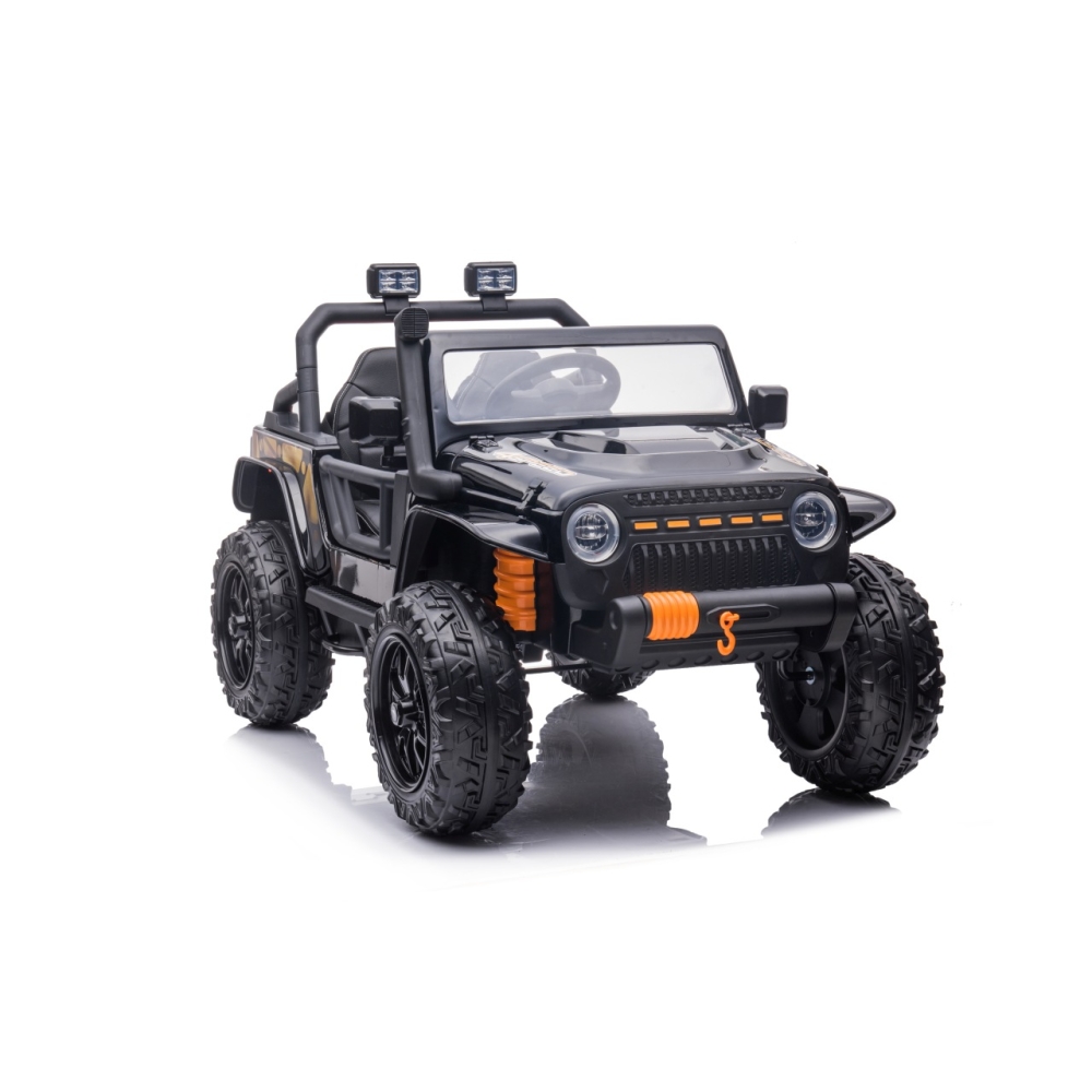 Elektromobilis Jeep Monster, Black-Elektromobiliai vaikams, Visureigiai-e-vaikas