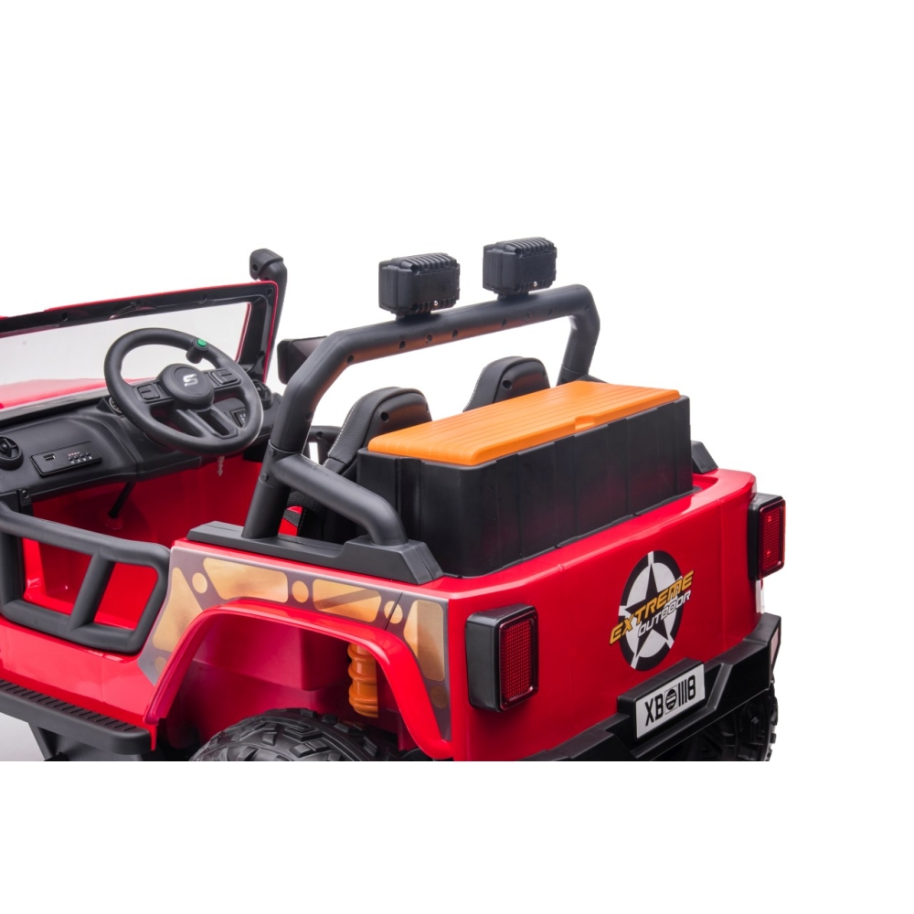 Elektromobilis Jeep Monster, Red-Elektromobiliai vaikams, Visureigiai-e-vaikas