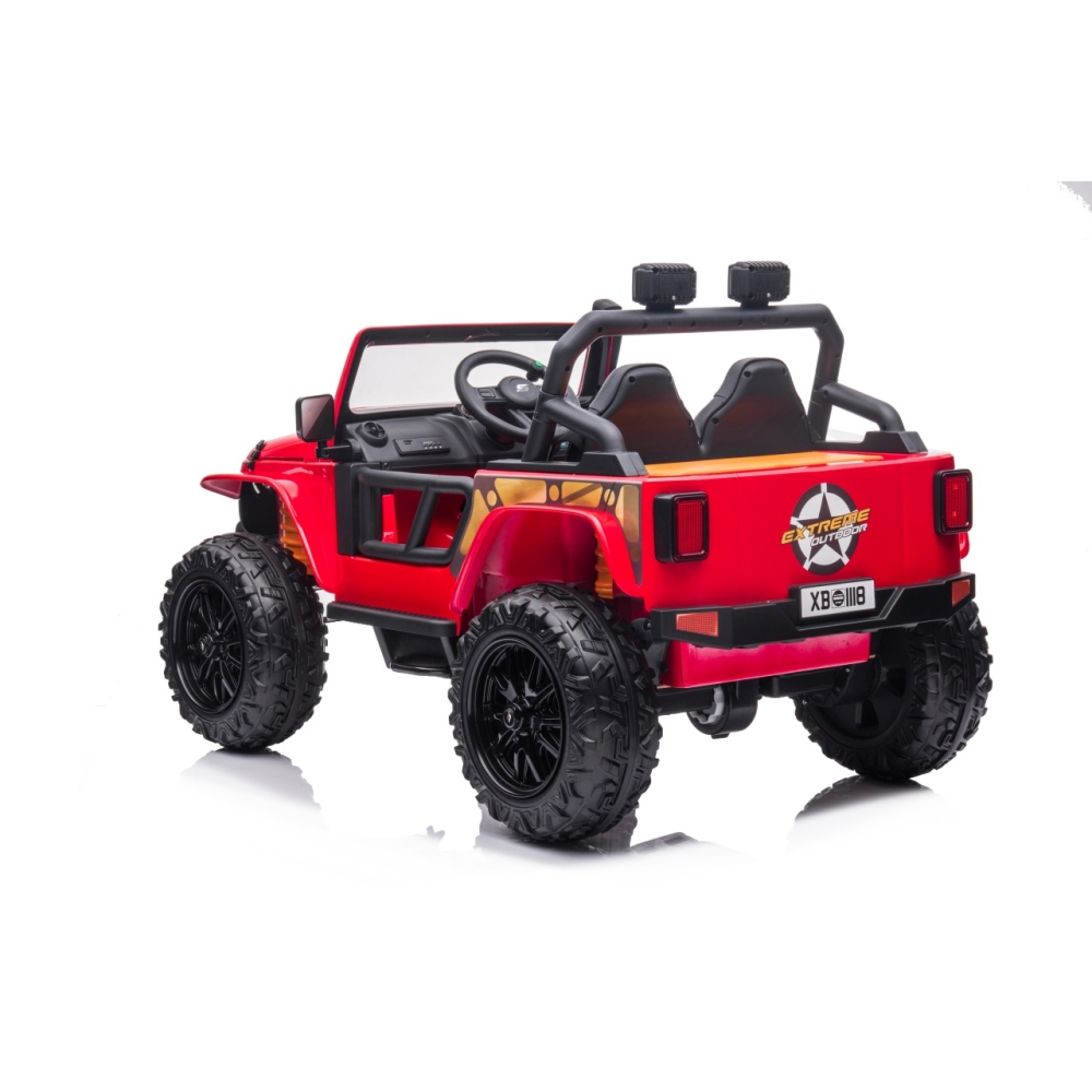Elektromobilis Jeep Monster, Red-Elektromobiliai vaikams, Visureigiai-e-vaikas