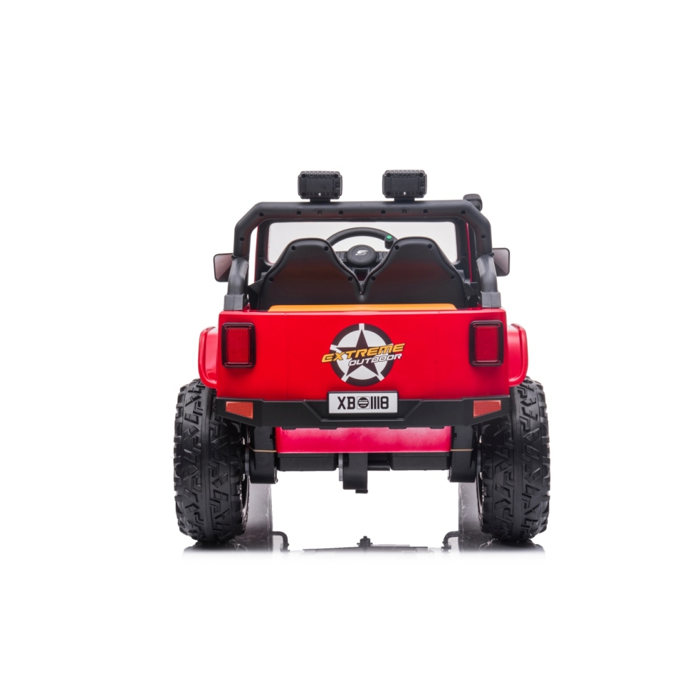 Elektromobilis Jeep Monster, Red-Elektromobiliai vaikams, Visureigiai-e-vaikas