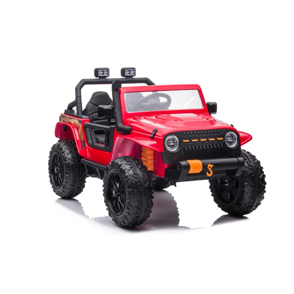 Elektromobilis Jeep Monster, Red-Elektromobiliai vaikams, Visureigiai-e-vaikas