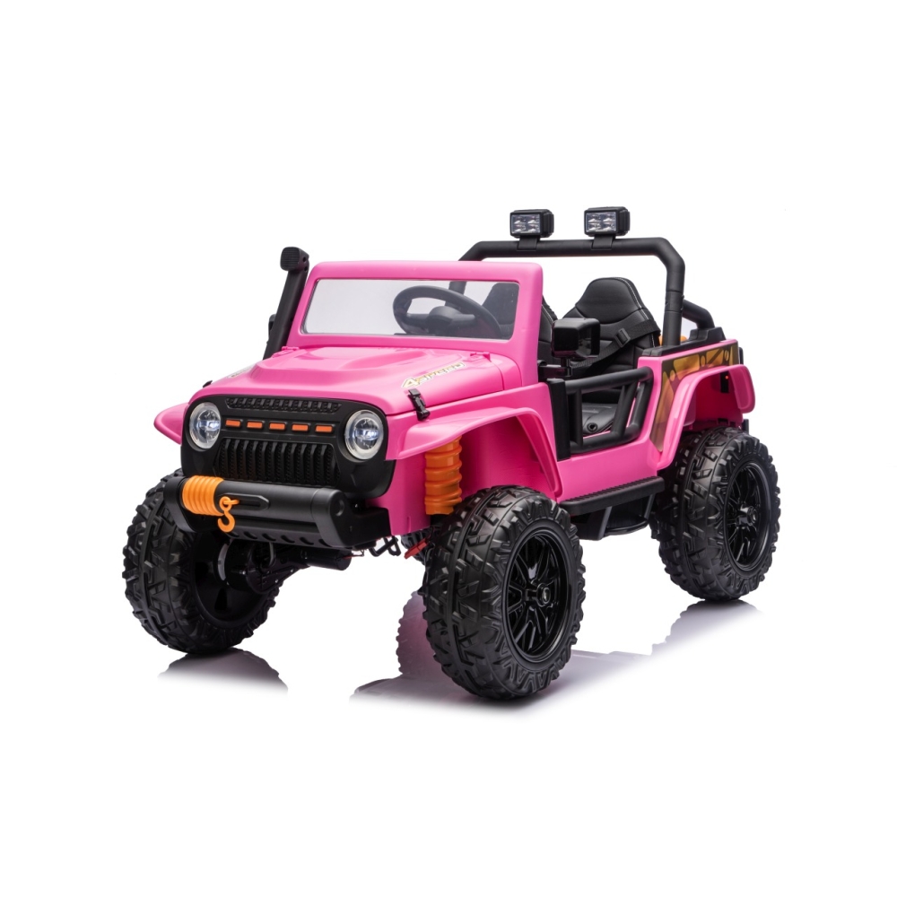 Elektromobilis Jeep Monster, Pink-Elektromobiliai vaikams, Visureigiai-e-vaikas
