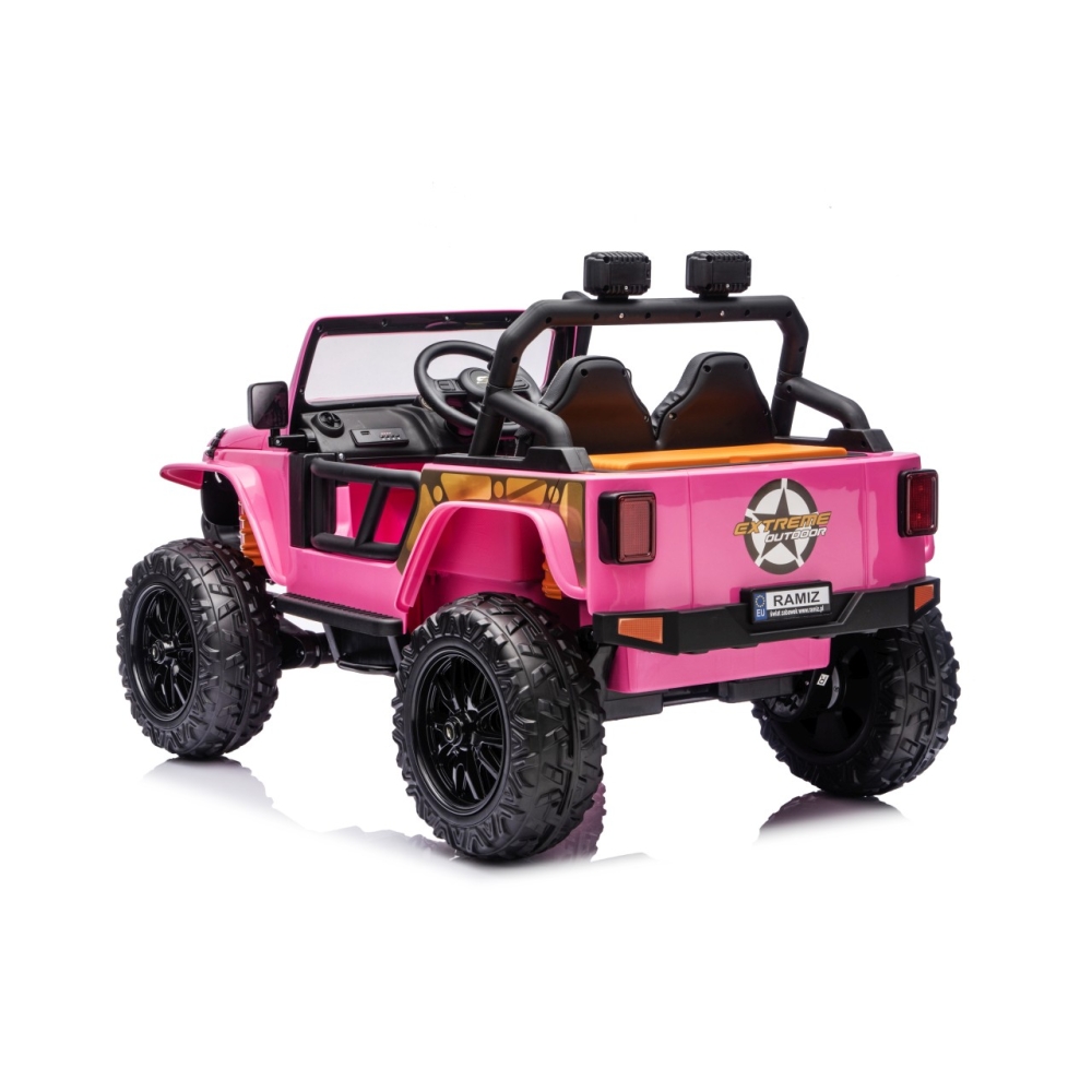 Elektromobilis Jeep Monster, Pink-Elektromobiliai vaikams, Visureigiai-e-vaikas