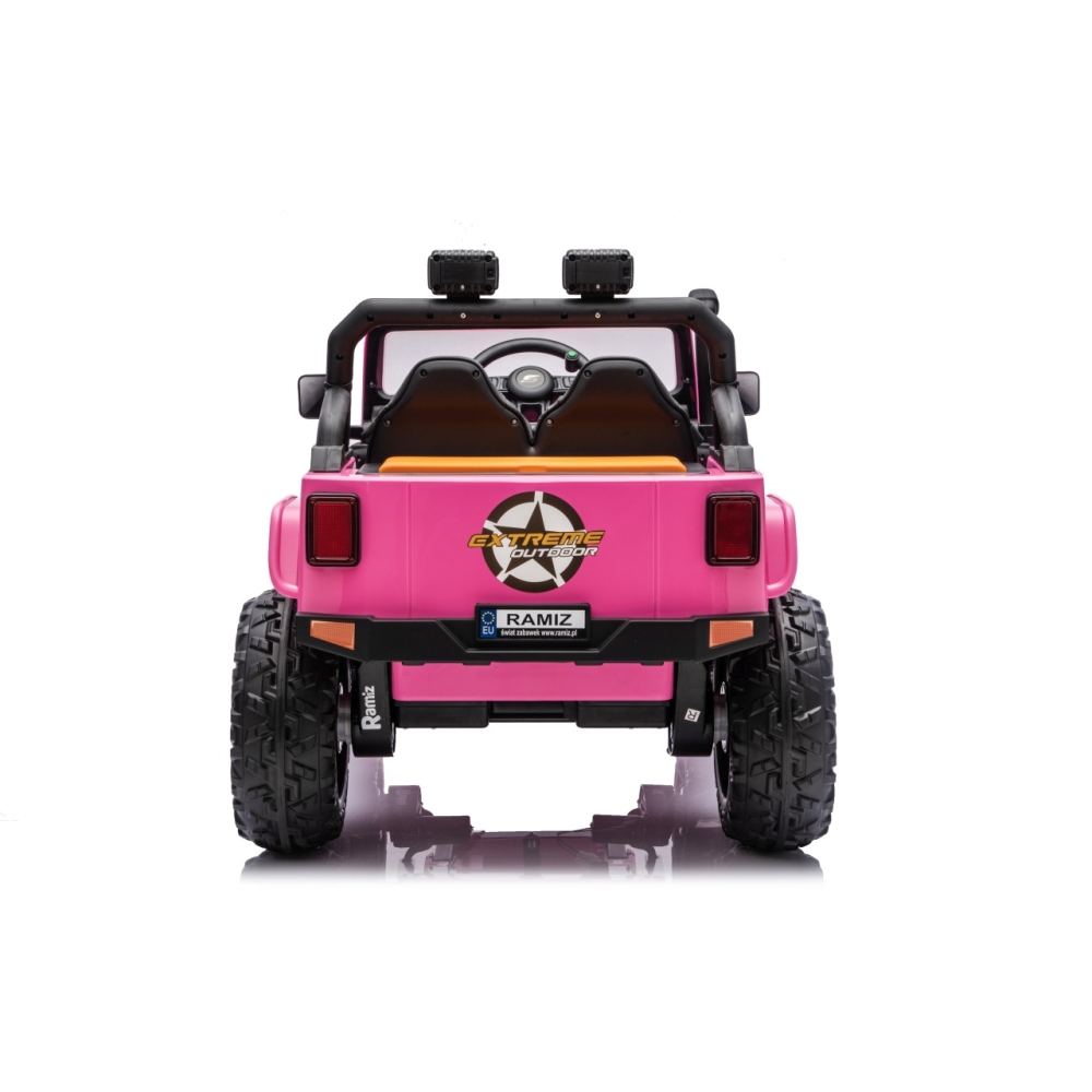 Elektromobilis Jeep Monster, Pink-Elektromobiliai vaikams, Visureigiai-e-vaikas