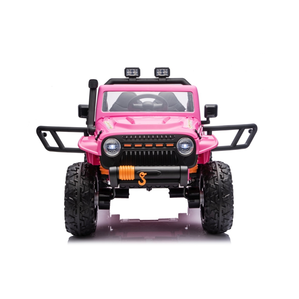 Elektromobilis Jeep Monster, Pink-Elektromobiliai vaikams, Visureigiai-e-vaikas