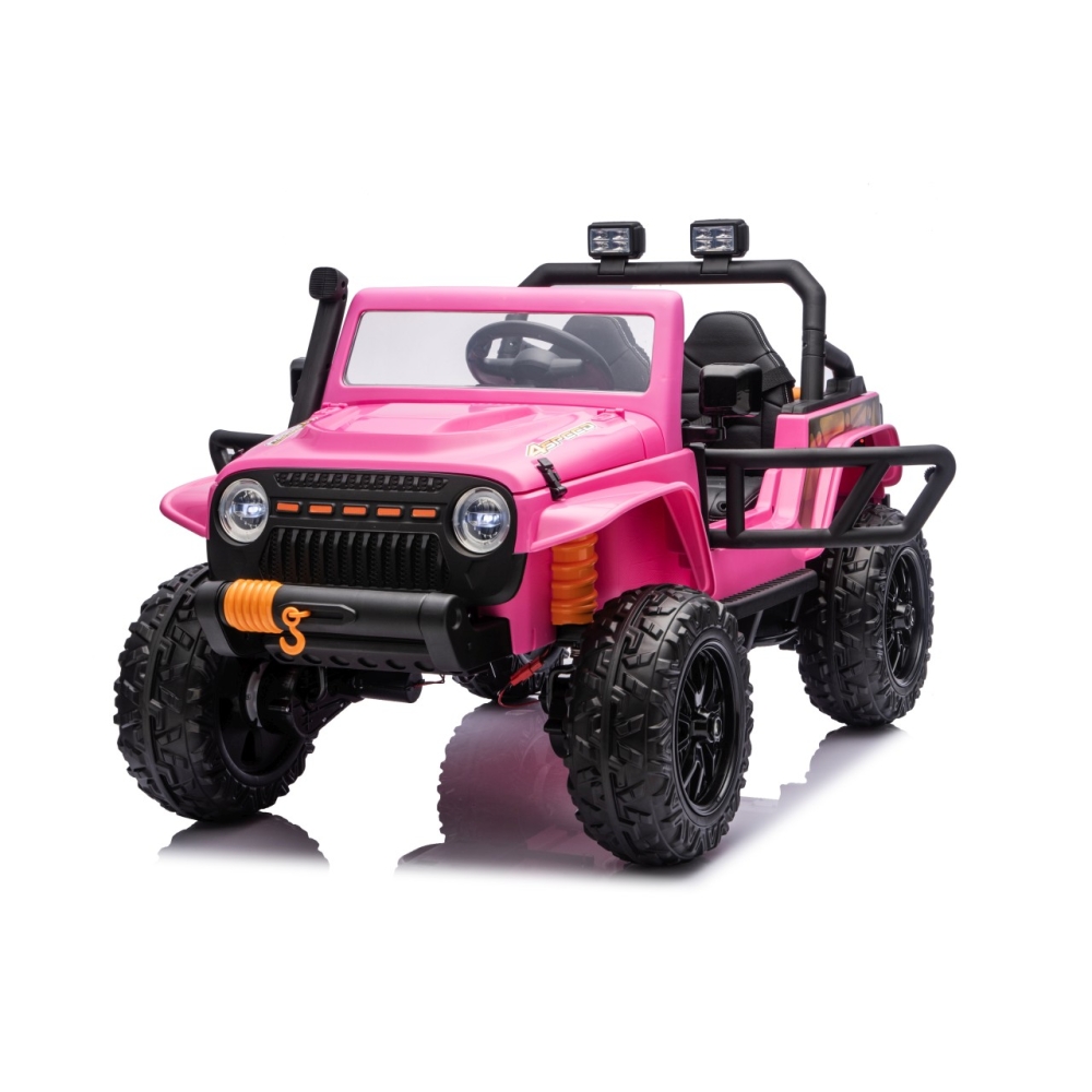 Elektromobilis Jeep Monster, Pink-Elektromobiliai vaikams, Visureigiai-e-vaikas