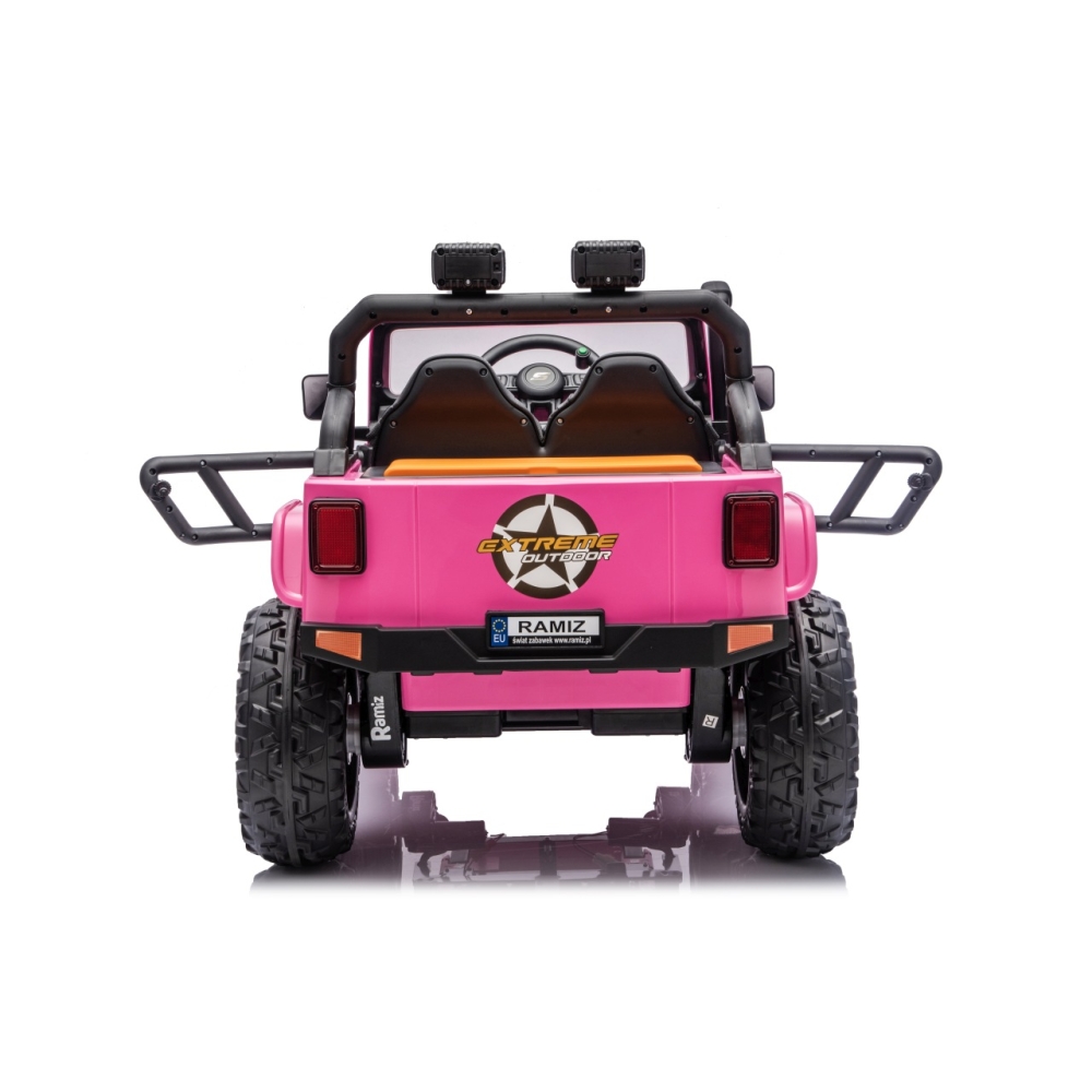Elektromobilis Jeep Monster, Pink-Elektromobiliai vaikams, Visureigiai-e-vaikas