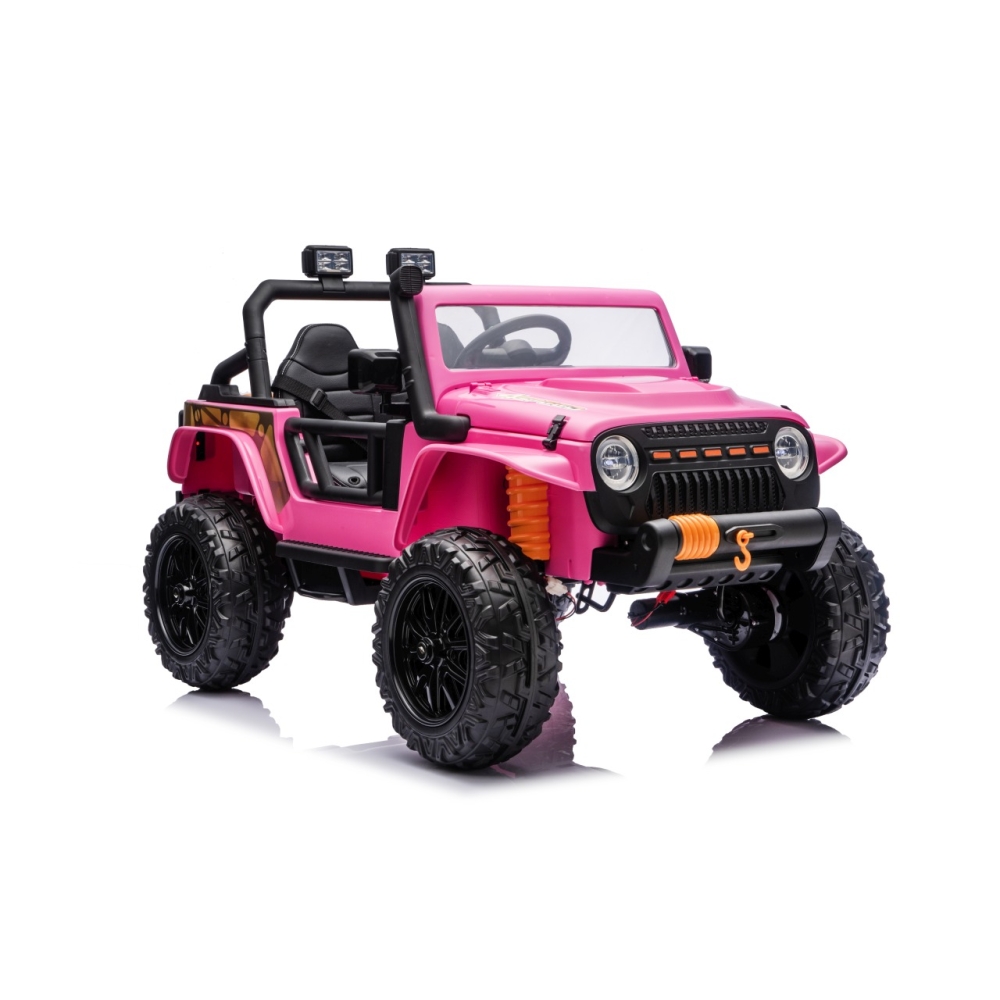 Elektromobilis Jeep Monster, Pink-Elektromobiliai vaikams, Visureigiai-e-vaikas