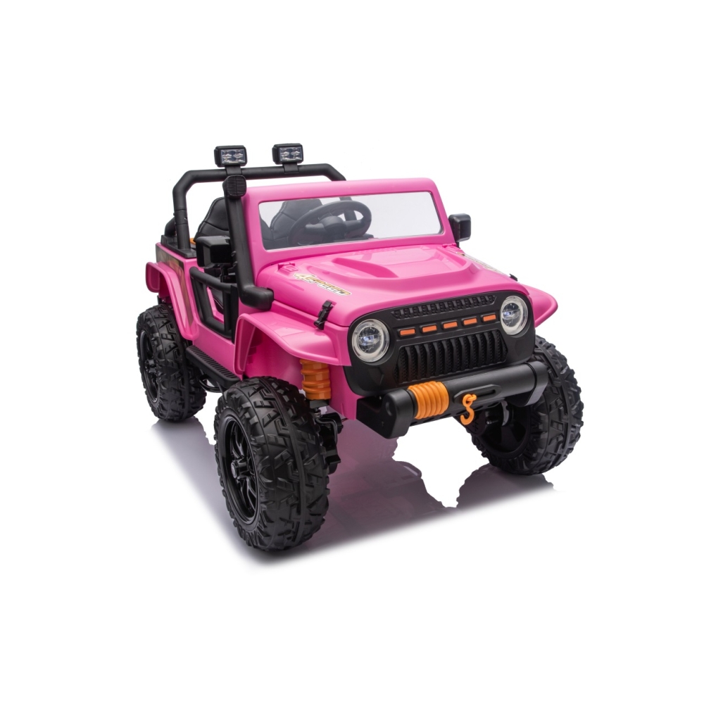 Elektromobilis Jeep Monster, Pink-Elektromobiliai vaikams, Visureigiai-e-vaikas