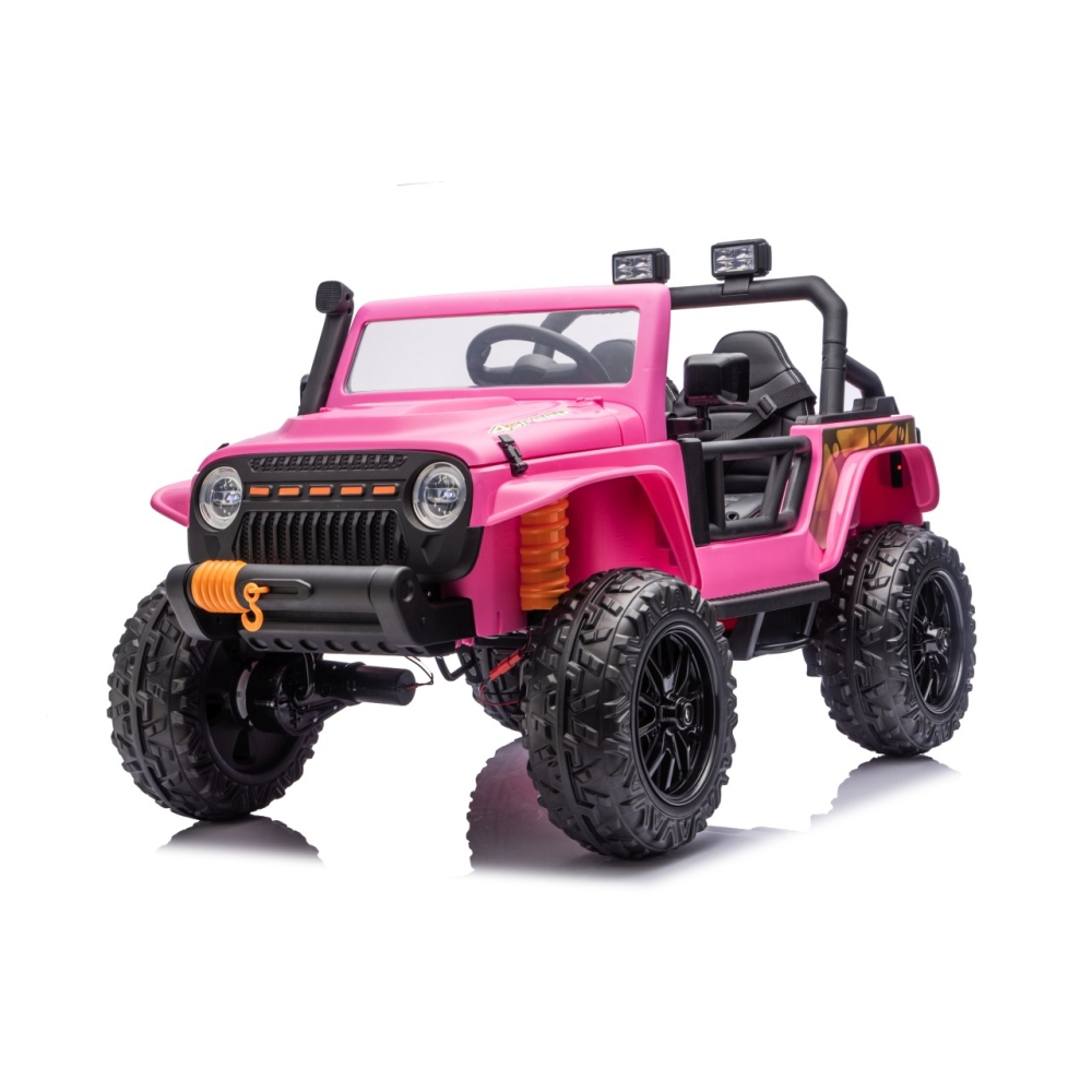 Elektromobilis Jeep Monster, Pink-Elektromobiliai vaikams, Visureigiai-e-vaikas