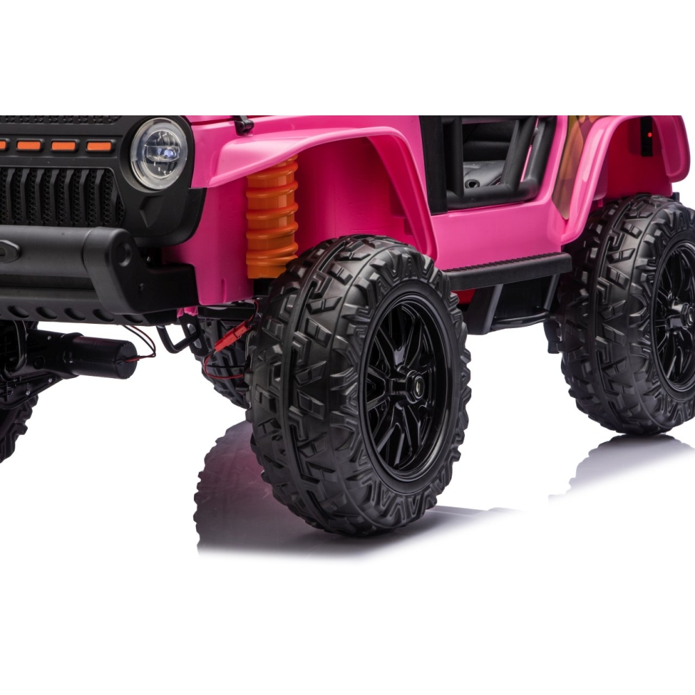 Elektromobilis Jeep Monster, Pink-Elektromobiliai vaikams, Visureigiai-e-vaikas