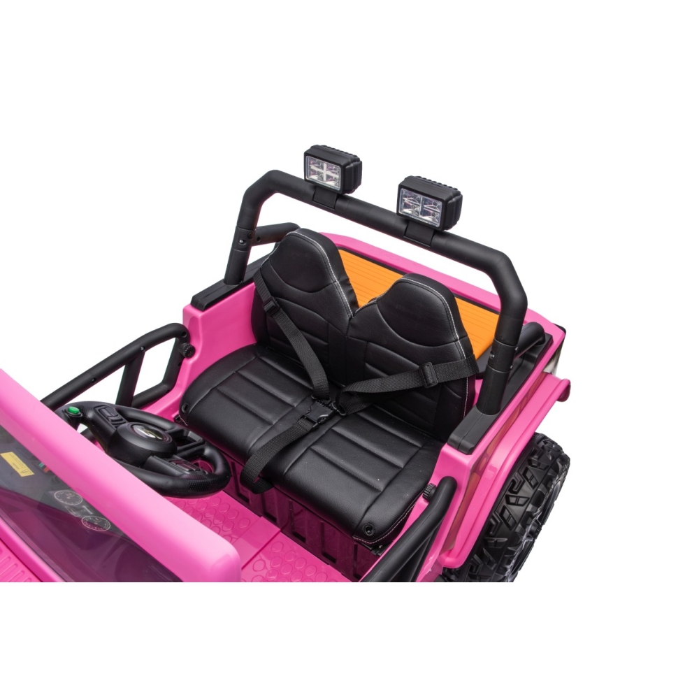 Elektromobilis Jeep Monster, Pink-Elektromobiliai vaikams, Visureigiai-e-vaikas