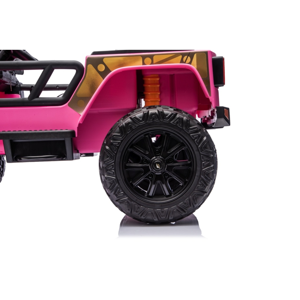 Elektromobilis Jeep Monster, Pink-Elektromobiliai vaikams, Visureigiai-e-vaikas