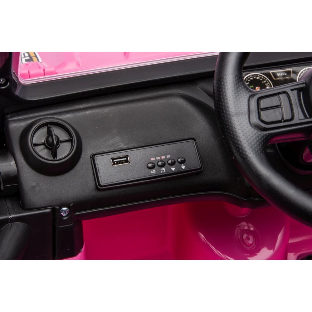 Elektromobilis Jeep Monster, Pink-Elektromobiliai vaikams, Visureigiai-e-vaikas
