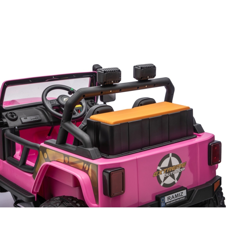 Elektromobilis Jeep Monster, Pink-Elektromobiliai vaikams, Visureigiai-e-vaikas