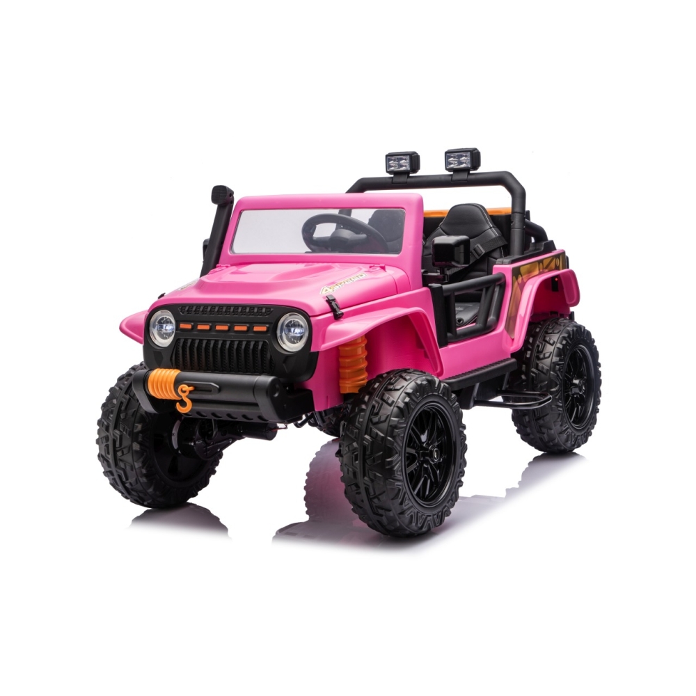 Elektromobilis Jeep Monster, Pink-Elektromobiliai vaikams, Visureigiai-e-vaikas