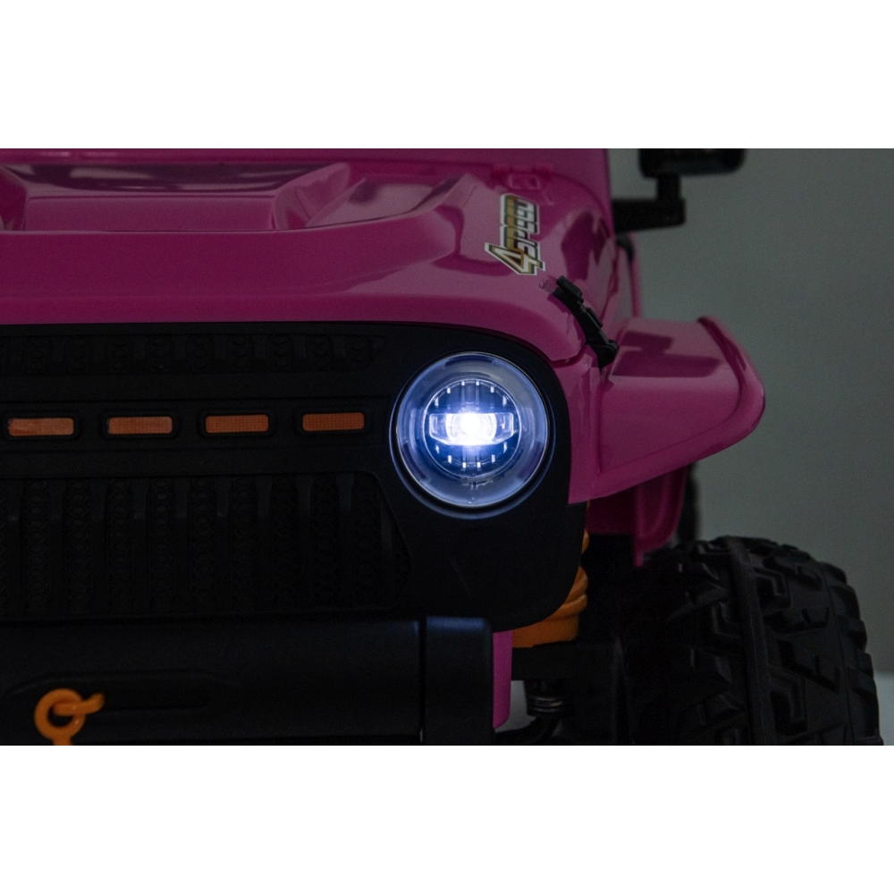 Elektromobilis Jeep Monster, Pink-Elektromobiliai vaikams, Visureigiai-e-vaikas