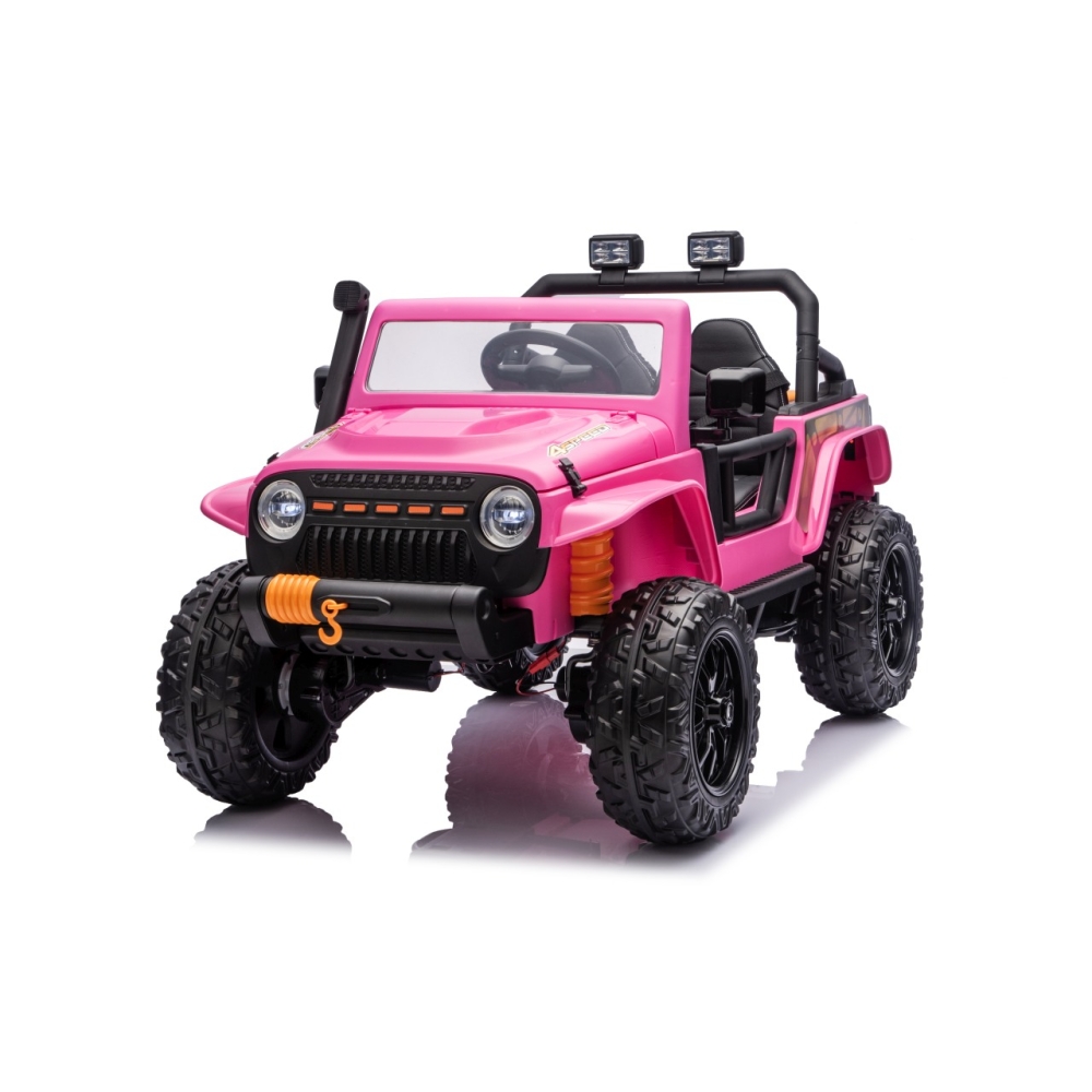 Elektromobilis Jeep Monster, Pink-Elektromobiliai vaikams, Visureigiai-e-vaikas