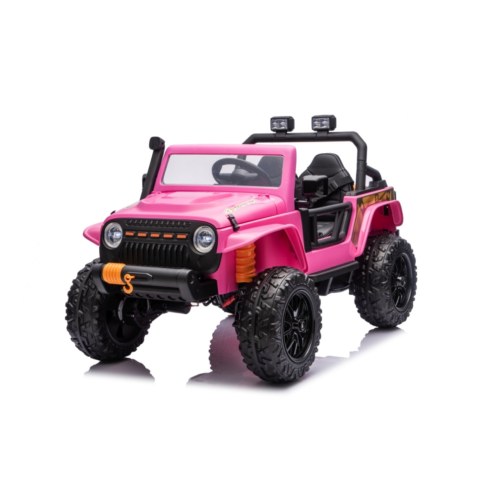 Elektromobilis Jeep Monster, Pink-Elektromobiliai vaikams, Visureigiai-e-vaikas