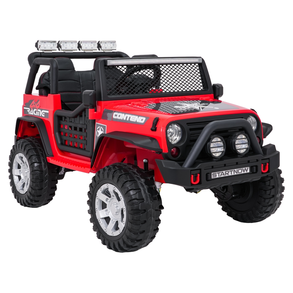 Elektromobilis Jeep BEAST 4x4, Red-Elektromobiliai vaikams, Visureigiai-e-vaikas
