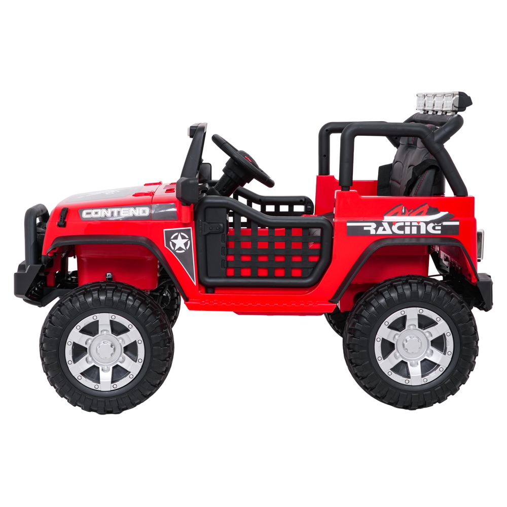 Elektromobilis Jeep BEAST 4x4, Red-Elektromobiliai vaikams, Visureigiai-e-vaikas