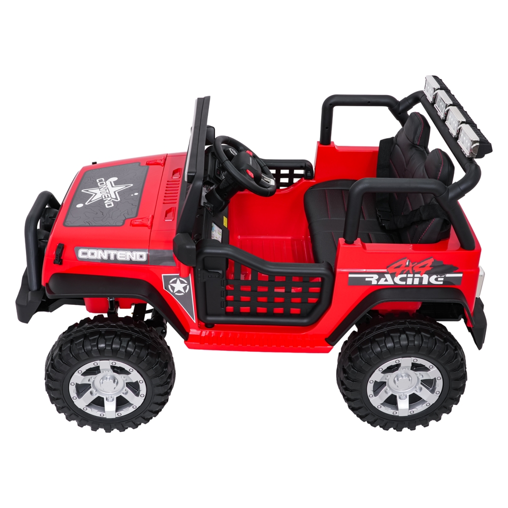 Elektromobilis Jeep BEAST 4x4, Red-Elektromobiliai vaikams, Visureigiai-e-vaikas